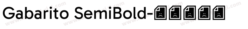 Gabarito SemiBold字体转换